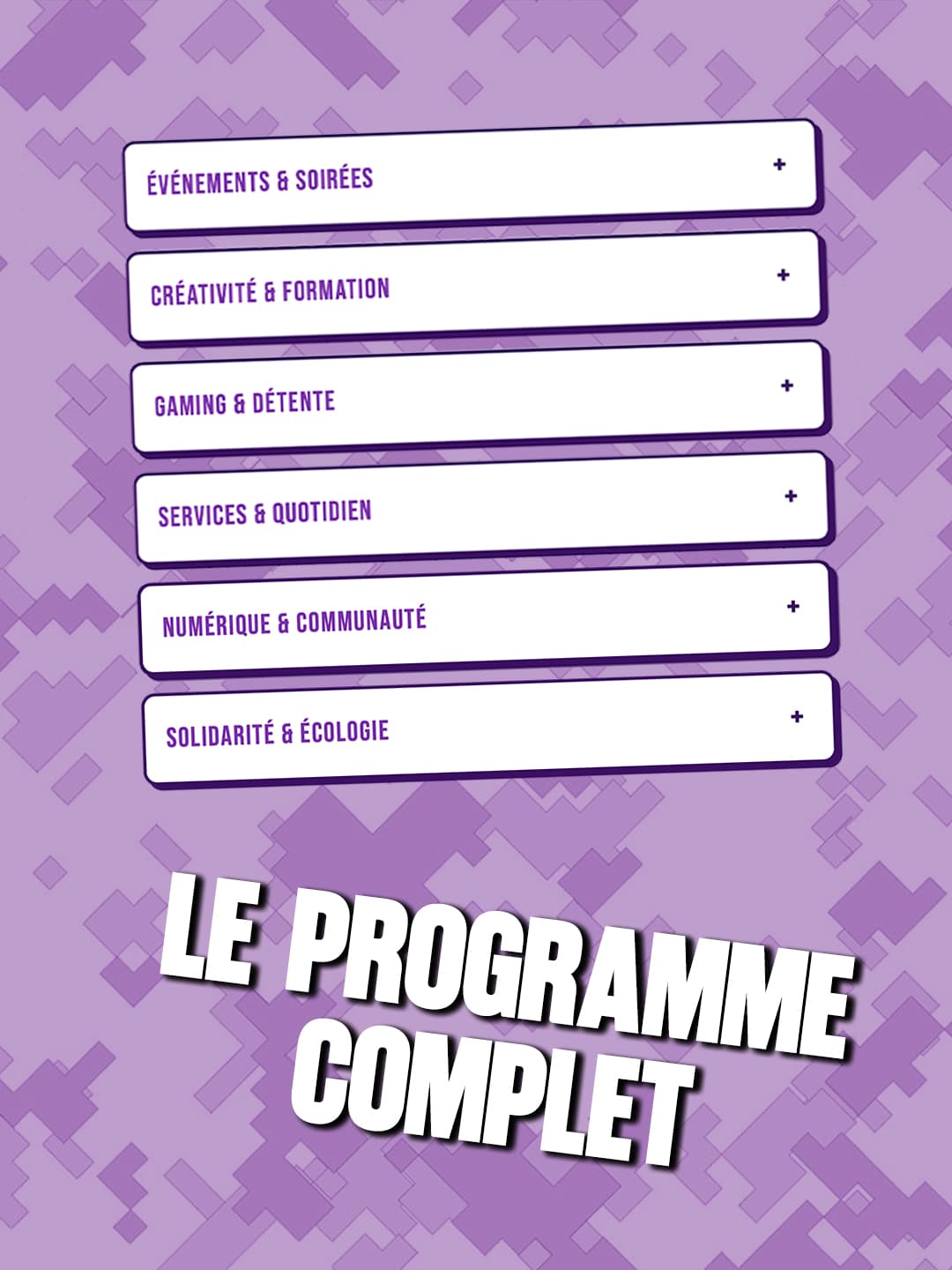 Le programme — catégories