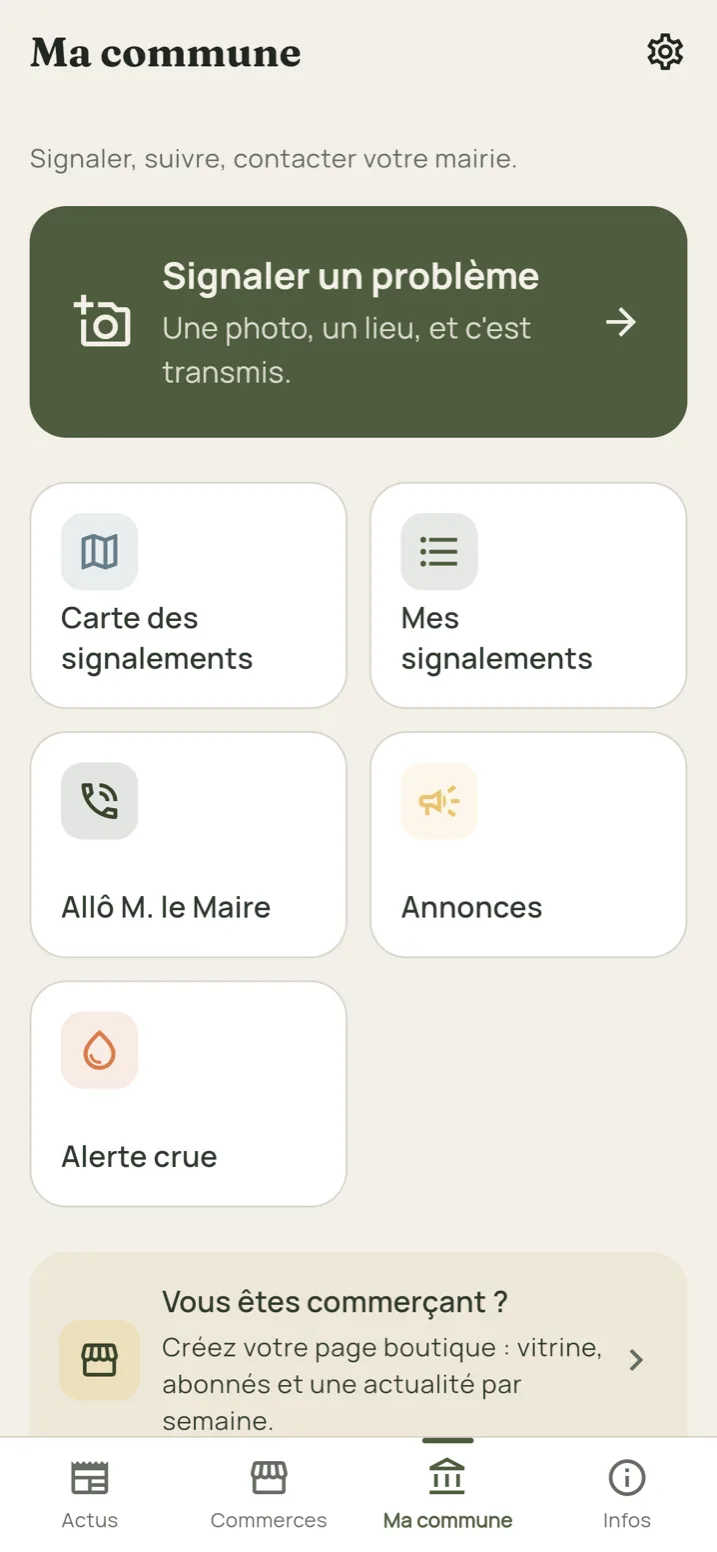 Ici Pont-d'Ouilly, écran de l'app
