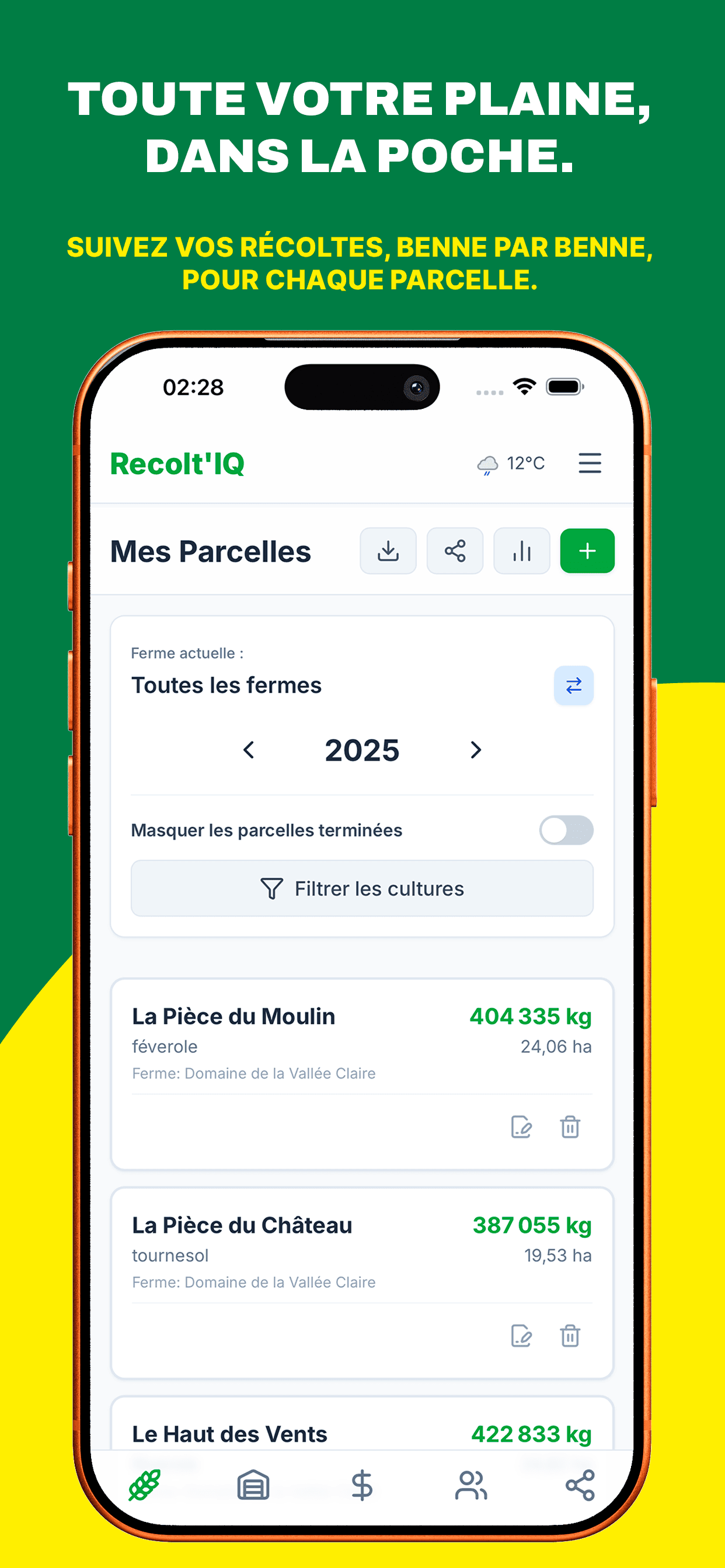 Récolt'IQ — Mes Parcelles