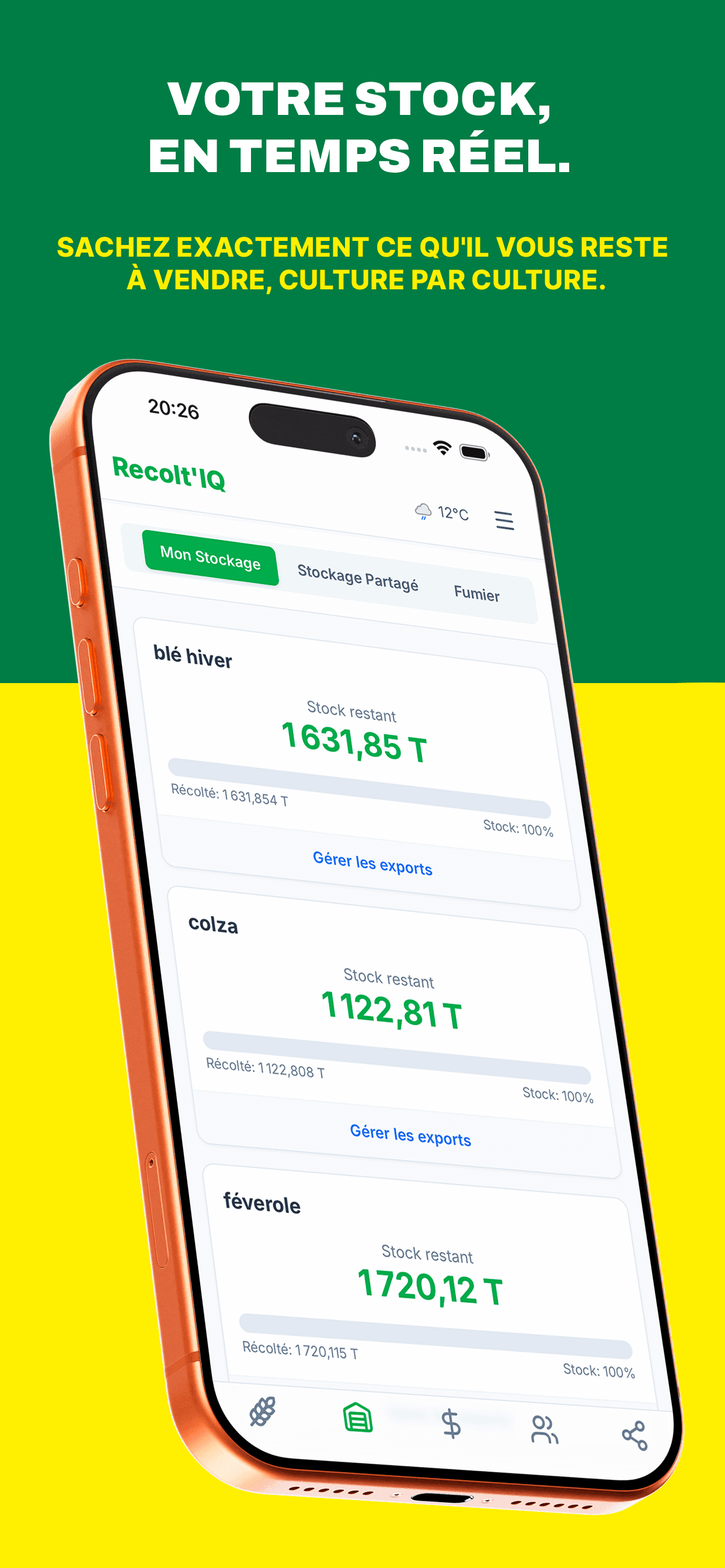 Récolt'IQ — Stock