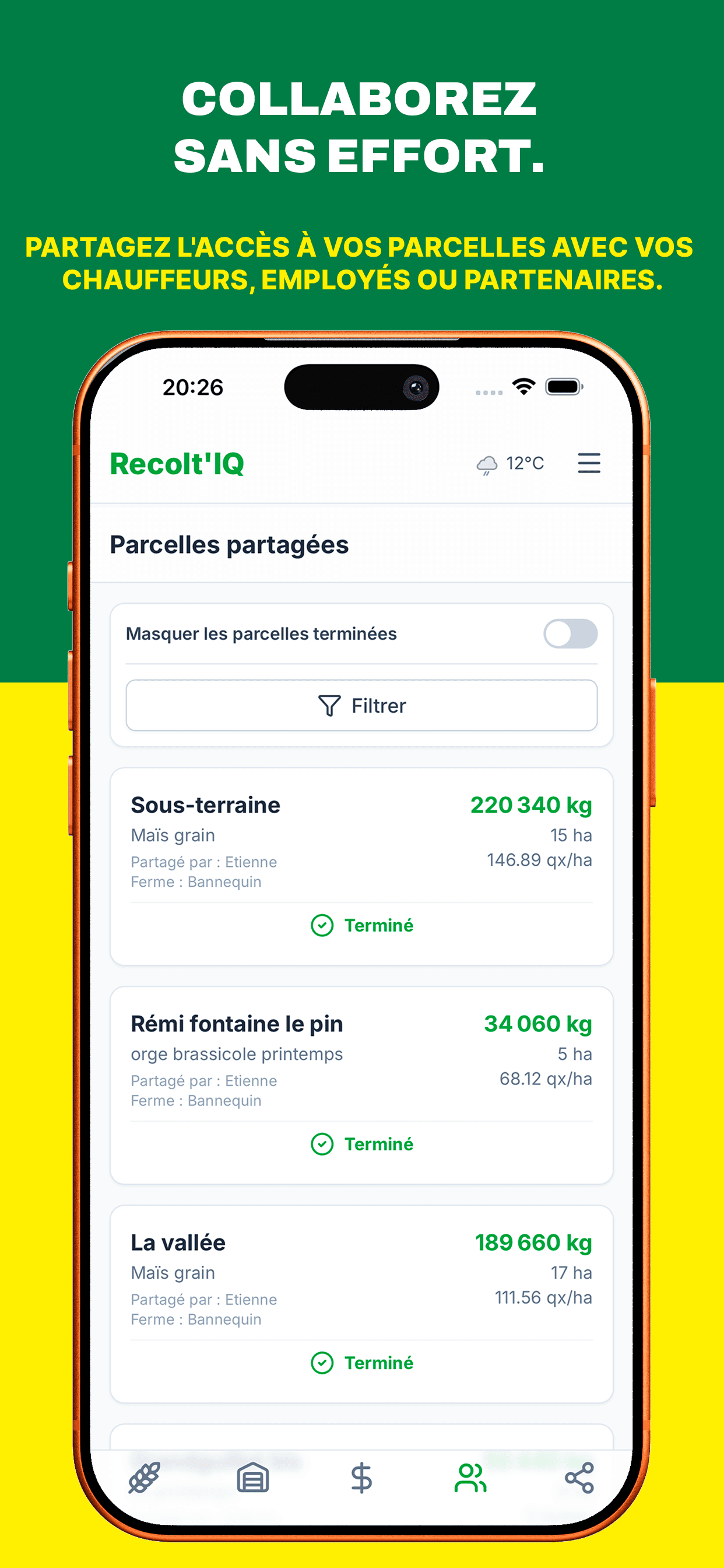 Récolt'IQ — Finances