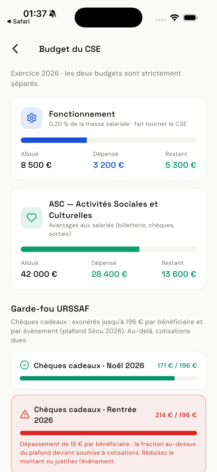 Komy, le suivi des budgets du CSE